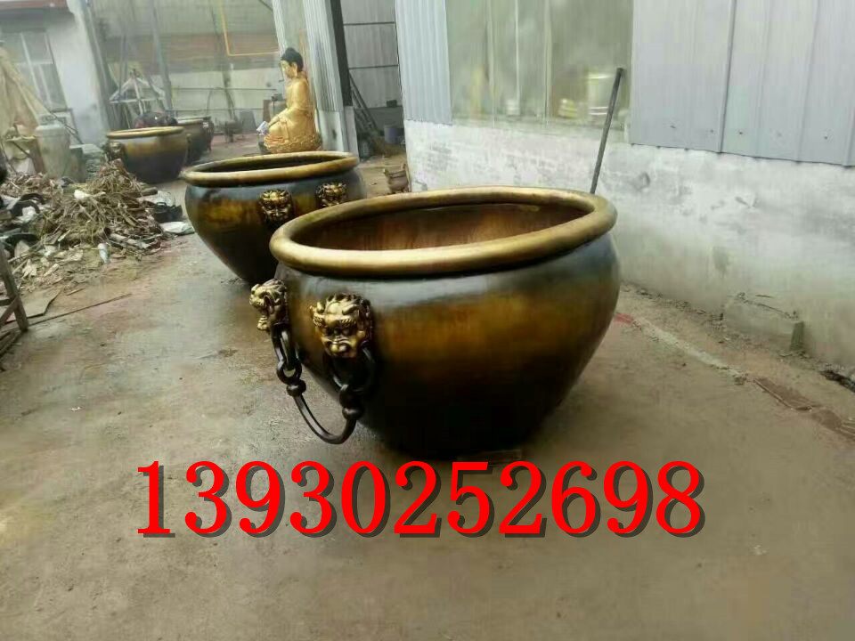铜水缸摆件加工厂  大型铜大缸